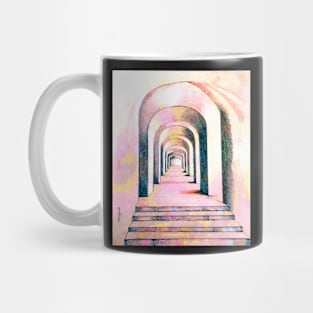 Ancient Arches in Pink Mug